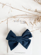 One Little bow - navy